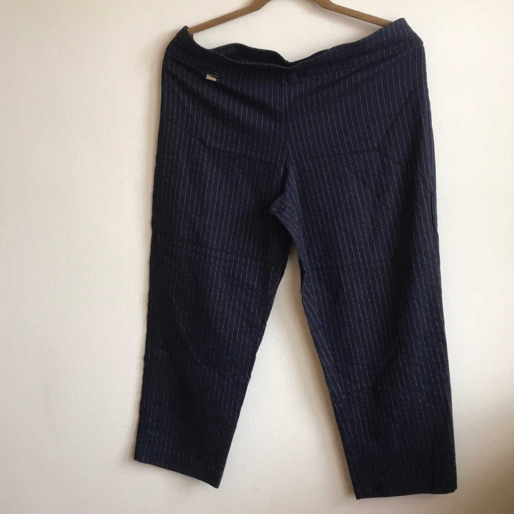 Plus size Casual Capri Navy and Silver US 22W